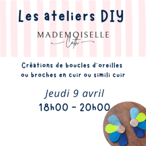 Atelier créatif – Boucles d’oreilles & broches en cuir
