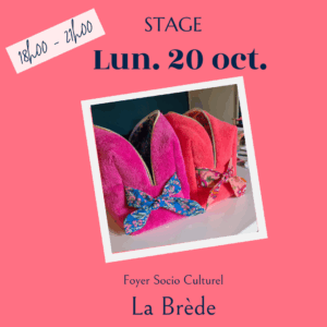 Stage Toussaint - La Brède - Lundi 20 octobre 18h00 - 21h00