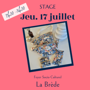 Stage Eté - La Brède - Jeudi 17 juillet 13h30-16h30