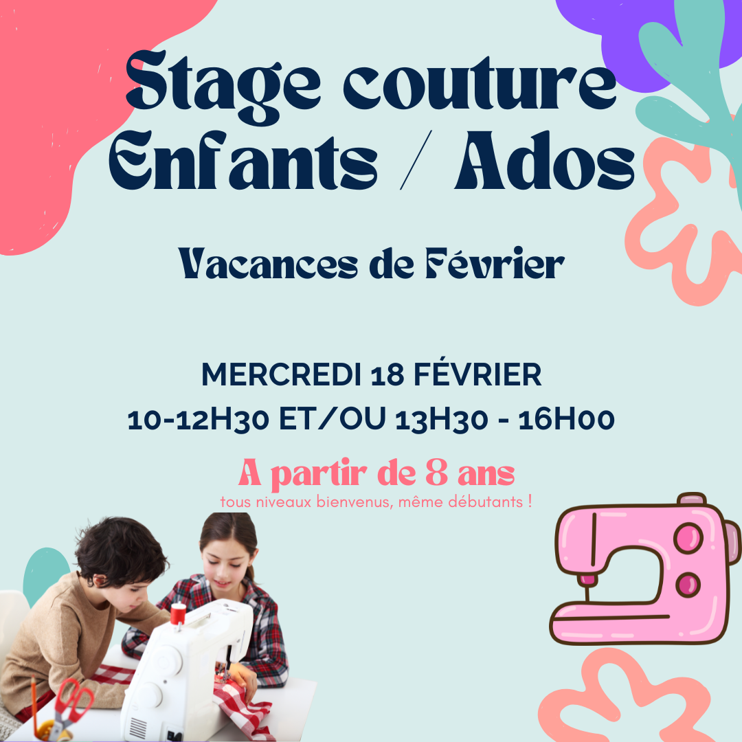 Stage couture enfants - La Brède - mercredi 18 février